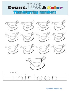 Count, Trace, and Color: Thirteen