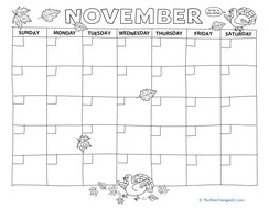 Create a Calendar: November