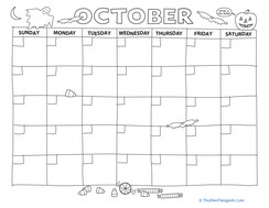 Create a Calendar: October