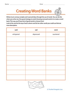 Creating Word Banks