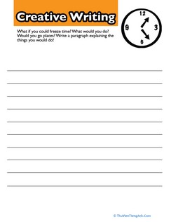 Creative Writing for Kids: Freeze Time