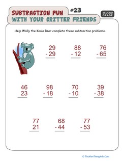 Critter Subtraction Fun #23