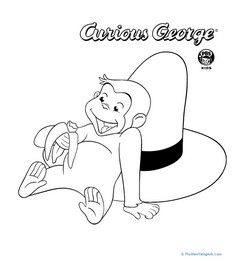 Curious George Coloring Page