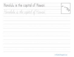 Cursive Capitals: Honolulu