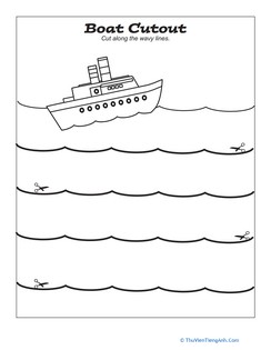 Cutting Worksheet: Boat