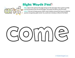Spruce Up the Sight Word: Come