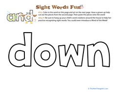 Spruce Up the Sight Word: Down