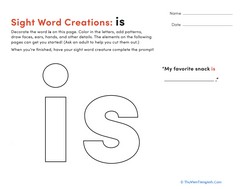 Sight Word Creations: Is