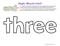 Spruce Up the Sight Word: Three