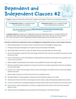 Dependent and Independent Clauses #2