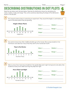 Describing Distributions in Dot Plots