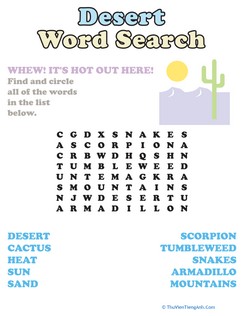 Desert Word Search