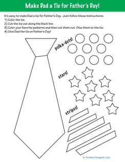 Father’s Day Coloring: Make a Tie