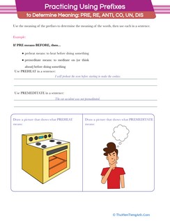 Determine the Meaning of Words with Prefixes