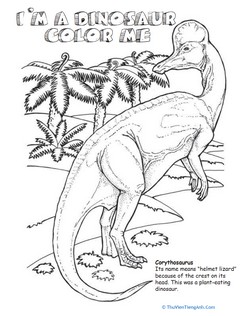 Color the Corythosaurus
