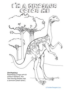Color the Ornithomimus