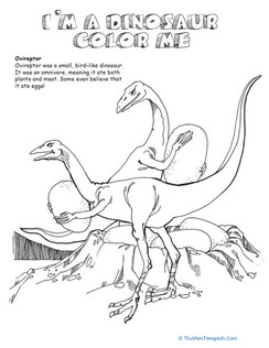 Oviraptor Coloring Page