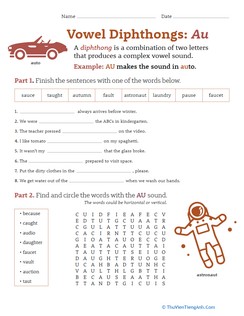 Vowel Diphthongs: AU