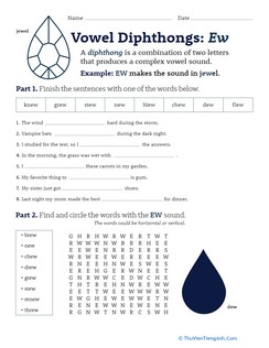 Vowel Diphthongs: EW