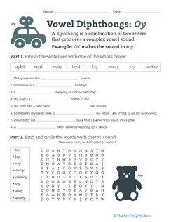 Vowel Diphthongs: OY