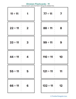 Division Flashcards 11