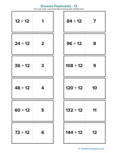 Division Flashcards 12