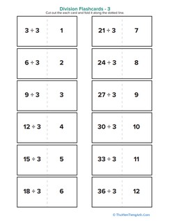 Division Flashcards 3