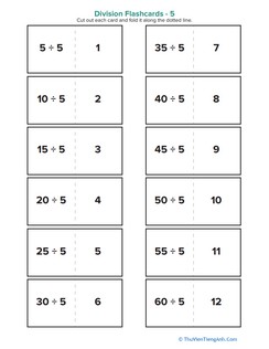 Division Flashcards 5