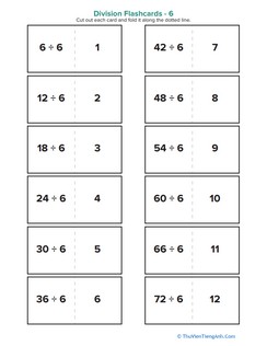 Division Flashcards 6