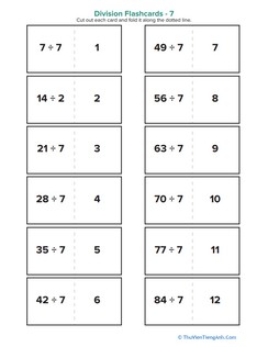 Division Flashcards 7