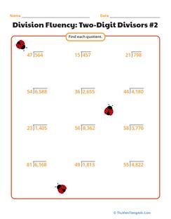 Division Fluency: Two-Digit Divisors #2
