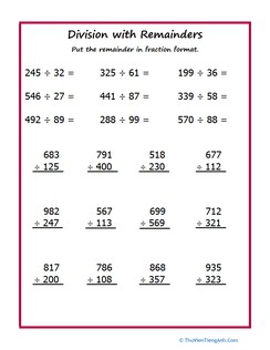 Division with Remainders #2