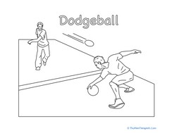 Dodgeball Coloring Sheet