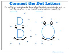 Dot-to-Dot Alphabet: B