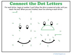 Dot-to-Dot Alphabet: E