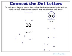Dot-to-Dot Alphabet: J