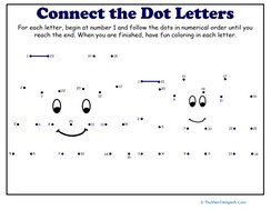 Dot-to-Dot Alphabet: M