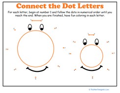 Dot-to-Dot Alphabet: O