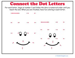 Dot-to-Dot Alphabet: U