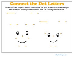 Dot-to-Dot Alphabet: V