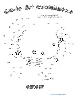 Dot to Dot Constellation: Cancer