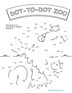 Dot to Dot Zoo: 3’s