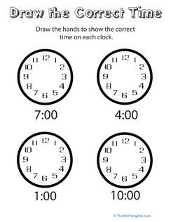 Analog Clocks: Draw the Time