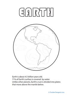 Earth Coloring Page