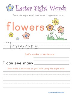 Easter Sight Words #4