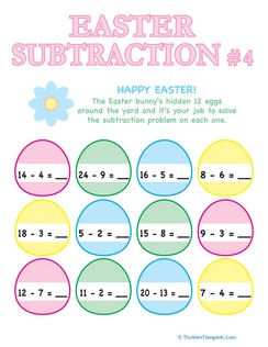 Easter Subtraction #4