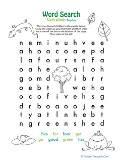 Easy Word Search: F, G, H
