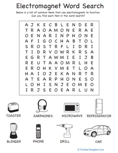 Electromagnet Word Search