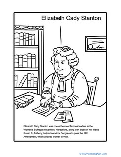 Elizabeth Cady Stanton Coloring Page