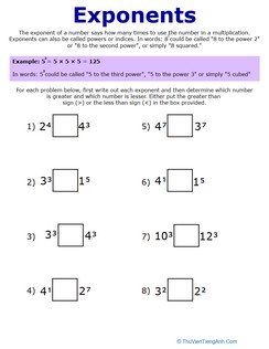 Exponent Practice